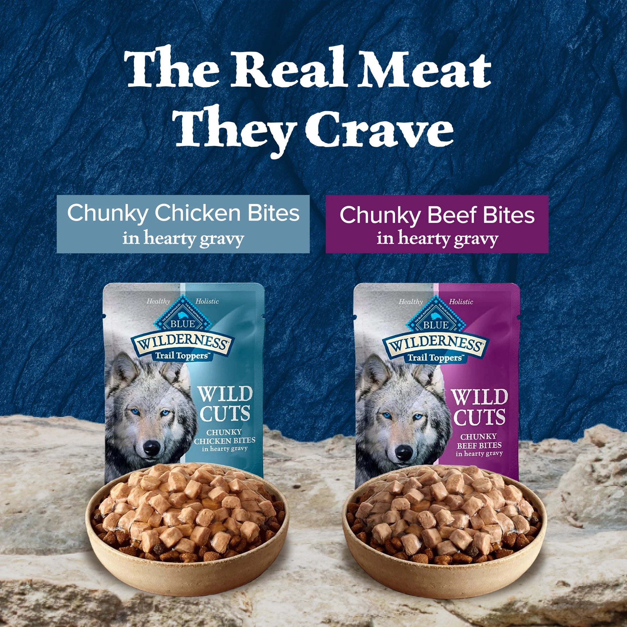 (4 Pack)  Wilderness Wild Cuts Wet Dog Food Toppers, Chicken & Beef, 3-Oz. (12 Count)