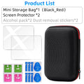 Glass+Bag for R36S/R35S Screen Protector Tempered Glass Film & EVA Portable Storage Case R36S Console Protector Accessories Set